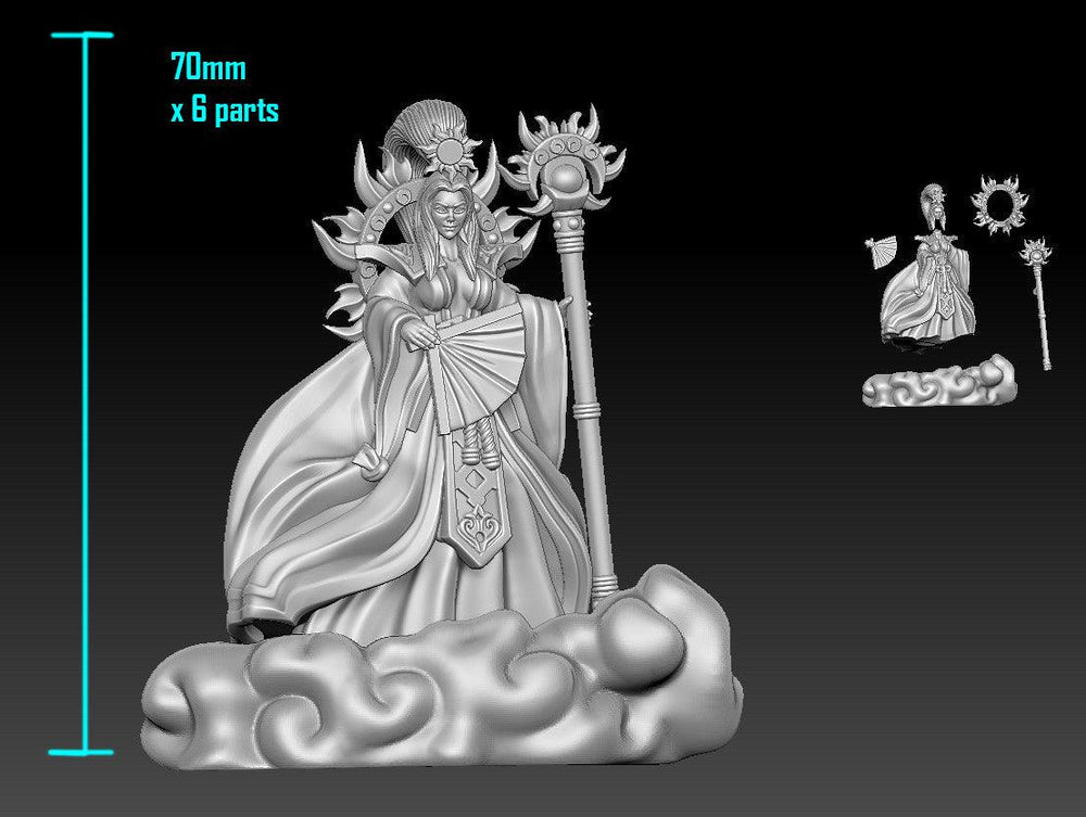 3D Printed Bestiary Vol. 5 Nafarrate - Amaterasu 32mm Ragnarok D&D (Online Only)