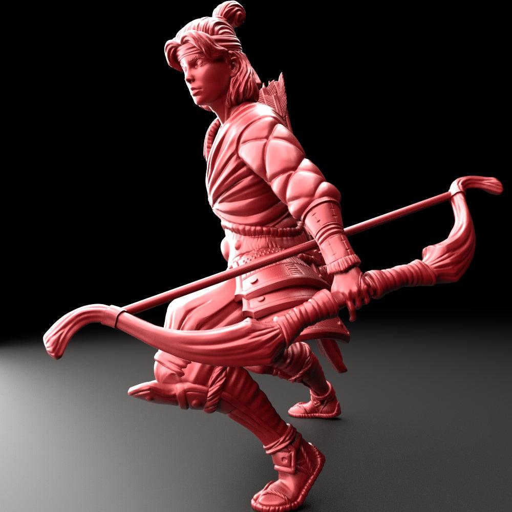 3D Printed Bestiary Vol. 5 Nafarrate - Archer Samurai 32mm Ragnarok D&D (Online Only)