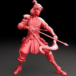 3D Printed Bestiary Vol. 5 Nafarrate - Archer Samurai 32mm Ragnarok D&D (Online Only)