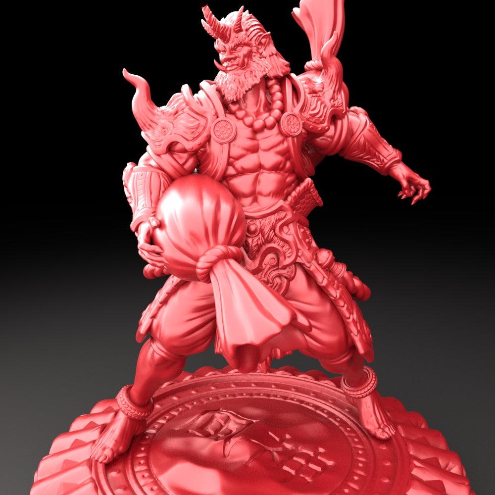 3D Printed Bestiary Vol. 5 Nafarrate Fujin - 32mm Ragnarok D&D (Online Only)