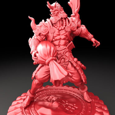 3D Printed Bestiary Vol. 5 Nafarrate Fujin - 32mm Ragnarok D&D (Online Only)