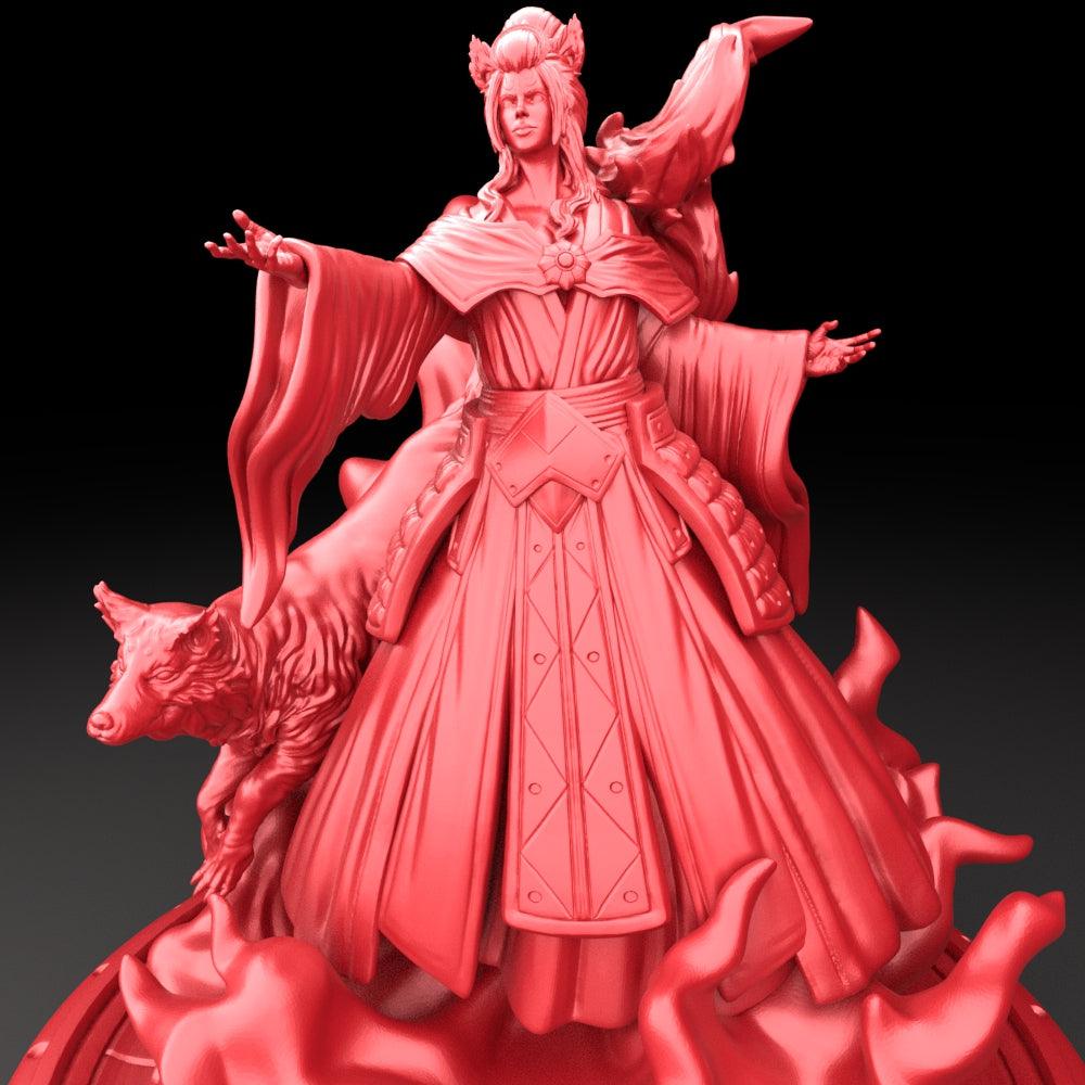 3D Printed Bestiary Vol. 5 Nafarrate Inari - 32mm Ragnarok D&D (Online Only)