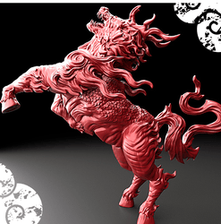 3D Printed Bestiary Vol. 5 Nafarrate - Kirin 32mm Ragnarok D&D (Online Only)