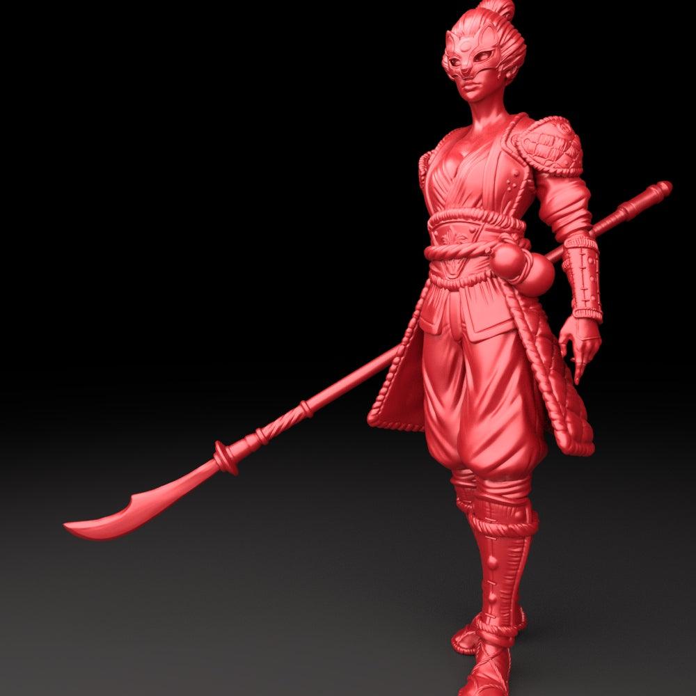 3D Printed Bestiary Vol. 5 Nafarrate - Lightweight Samurai 32mm Ragnarok D&D (Online Only)