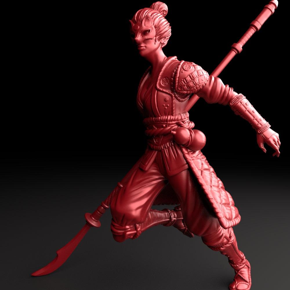 3D Printed Bestiary Vol. 5 Nafarrate - Lightweight Samurai 32mm Ragnarok D&D (Online Only)