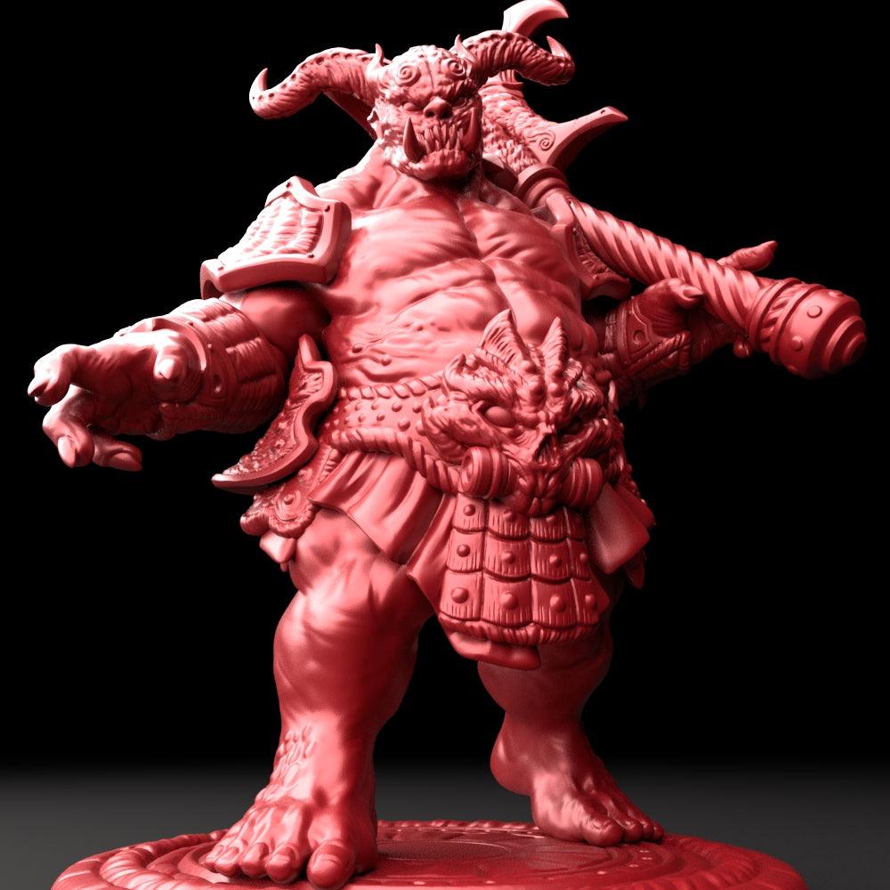 3D Printed Bestiary Vol. 5 Nafarrate - Oni Ogre 32mm Ragnarok D&D (Online Only)