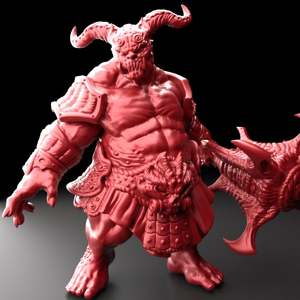 3D Printed Bestiary Vol. 5 Nafarrate - Oni Ogre 32mm Ragnarok D&D (Online Only)