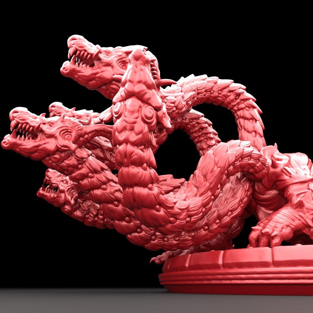 3D Printed Bestiary Vol. 5 Nafarrate - Orochi Dragon 32mm Ragnarok D&D (Online Only)