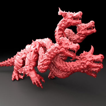 3D Printed Bestiary Vol. 5 Nafarrate - Orochi Dragon 32mm Ragnarok D&D (Online Only)