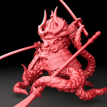 3D Printed Bestiary Vol. 5 Nafarrate - Samurai Octo 32mm Ragnarok D&D (Online Only)