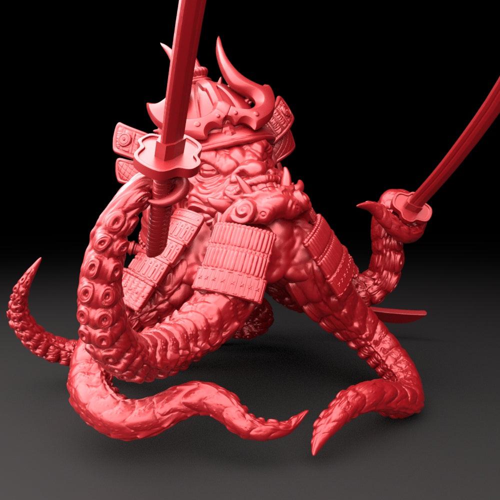 3D Printed Bestiary Vol. 5 Nafarrate - Samurai Octo 32mm Ragnarok D&D (Online Only)