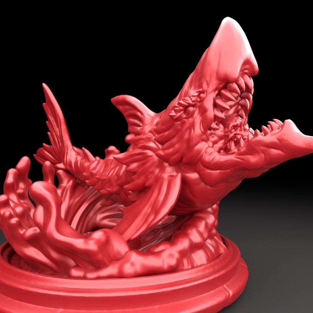 3D Printed Bestiary Vol. 5 Nafarrate - Sanbi No Isonade Shark 32mm Ragnarok D&D (Online Only)