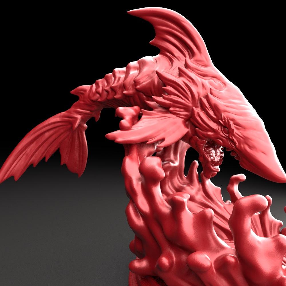 3D Printed Bestiary Vol. 5 Nafarrate - Sanbi No Isonade Shark 32mm Ragnarok D&D (Online Only)