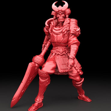 3D Printed Bestiary Vol. 5 Nafarrate - Skeleton Samurai 32mm Ragnarok D&D (Online Only)