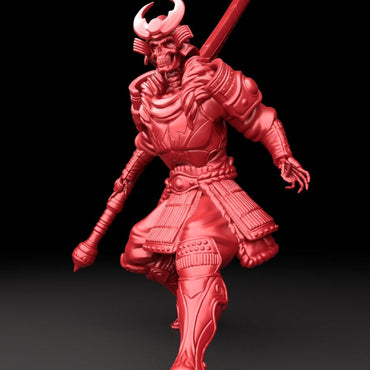 3D Printed Bestiary Vol. 5 Nafarrate - Skeleton Samurai 32mm Ragnarok D&D (Online Only)