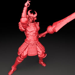 3D Printed Bestiary Vol. 5 Nafarrate - Skeleton Samurai 32mm Ragnarok D&D (Online Only)