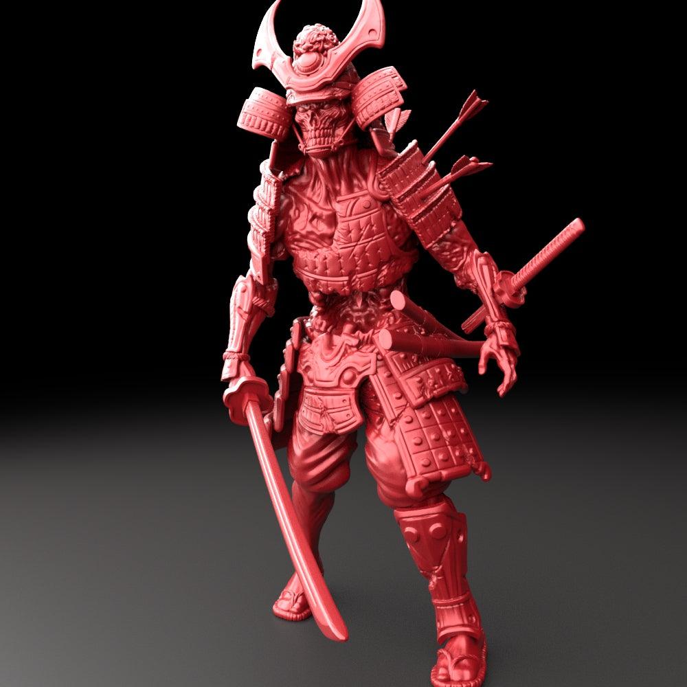 3D Printed Bestiary Vol. 5 Nafarrate - Zombie Samurai 32mm Ragnarok D&D (Online Only)