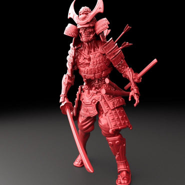 3D Printed Bestiary Vol. 5 Nafarrate - Zombie Samurai 32mm Ragnarok D&D (Online Only)