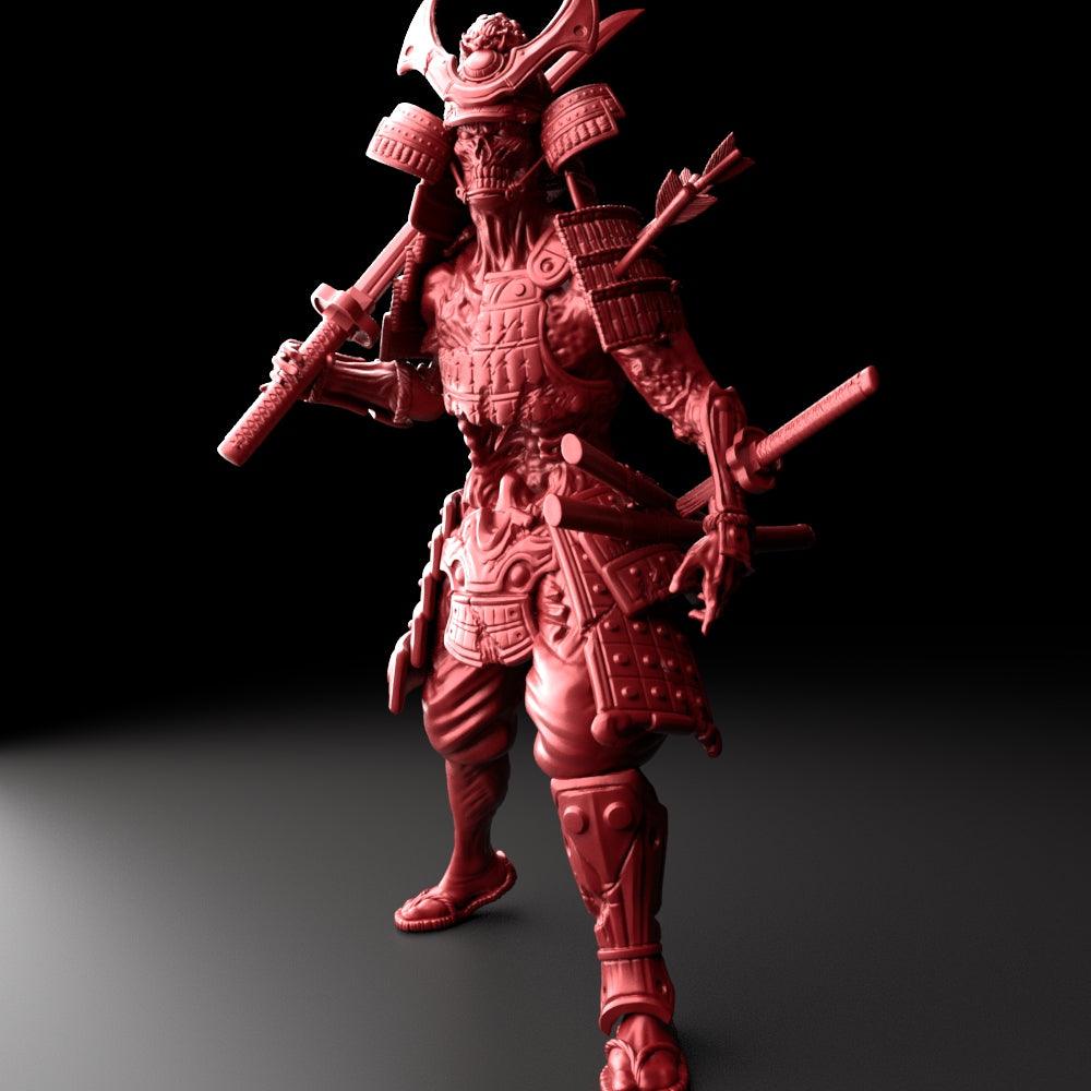 3D Printed Bestiary Vol. 5 Nafarrate - Zombie Samurai 32mm Ragnarok D&D (Online Only)