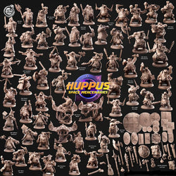 3D Printed Cast n Play 620 Riot Forces Huppus, Space Mercenaries Set 28mm 32mm D&D (Online Only)