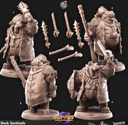 3D Printed Cast n Play 622 Deck Sentinels Huppus, Space Mercenaries Set 28mm 32mm D&D (Online Only)