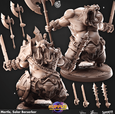 3D Printed Cast n Play 625 Mertle Solar Berserker Huppus, Space Mercenaries Set 28mm 32mm D&D (Online Only)