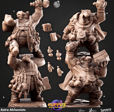 3D Printed Cast n Play 629 Astra Alchemists Huppus, Space Mercenaries Set 28mm 32mm D&D (Online Only)
