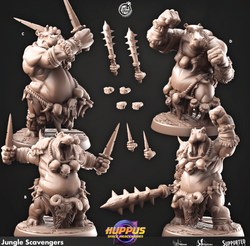 3D Printed Cast n Play 634 Jungle Scavengers Huppus, Space Mercenaries Set 28mm 32mm D&D (Online Only)