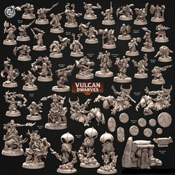 3D Printed Cast n Play 676 Blaze Arbalist Vulcan Dwarves Set 28mm 32mm D&D (Online Only)