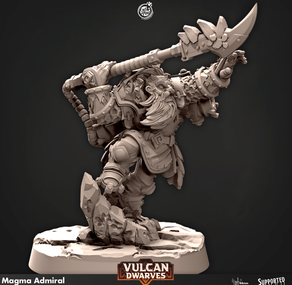 3D Printed Cast n Play 680 Magma Admiral Vulcan Dwarves Set 28mm 32mm D&D (Online Only)