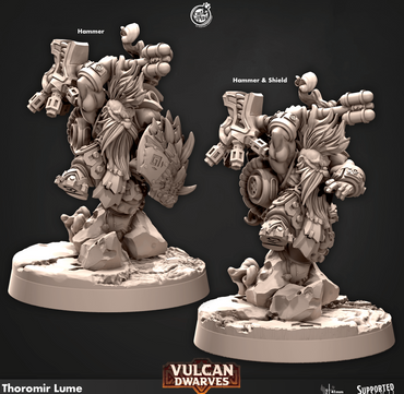 3D Printed Cast n Play 681 Thoromir Lume Vulcan Dwarves Set 28mm 32mm D&D (Online Only)