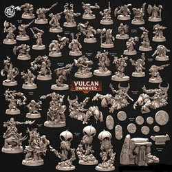 3D Printed Cast n Play 681 Thoromir Lume Vulcan Dwarves Set 28mm 32mm D&D (Online Only)