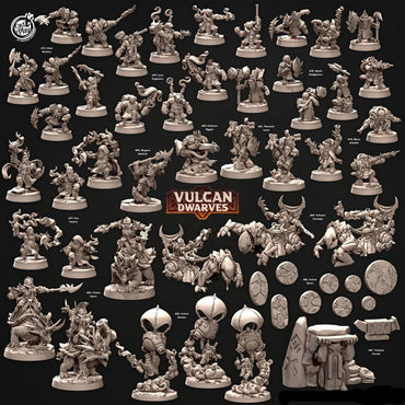 3D Printed Cast n Play 681 Thoromir Lume Vulcan Dwarves Set 28mm 32mm D&D (Online Only)