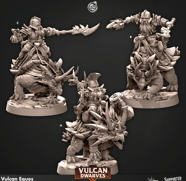3D Printed Cast n Play 683 Vulcan Eques Vulcan Dwarves Set 28mm 32mm D&D (Online Only)