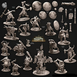 3D Printed Cast n Play Hungry Crushers Kragger's Giants Set 28mm 32mm D&D (Online Only)