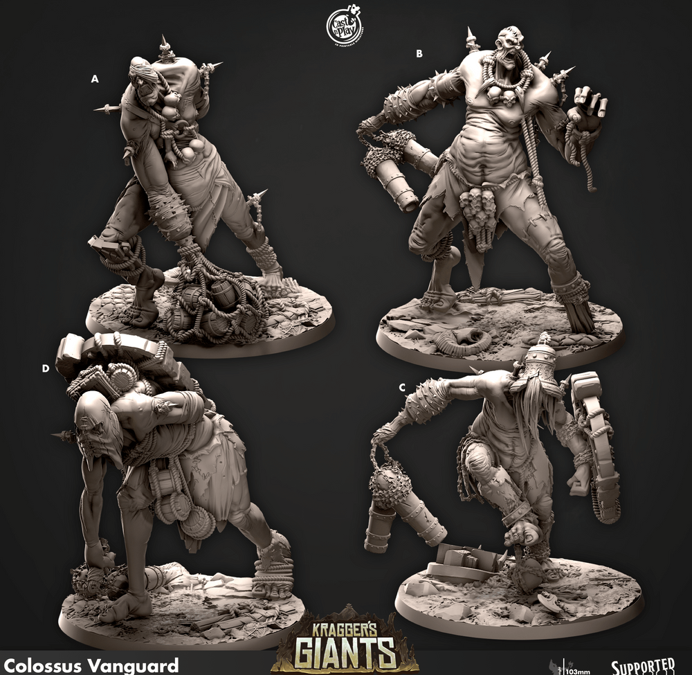 3D Printed Cast n Play 691 Colossus Vanguard Kragger's Giants Set 28mm 32mm D&D (Online Only)
