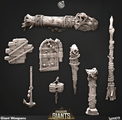3D Printed Cast n Play 696 Giant Weapons Kragger's Giants Set 28mm 32mm D&D (Online Only)
