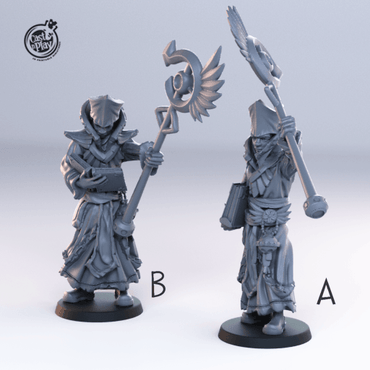 3D Printed Cast n Play 92 Priest Townsfolk 28mm 32mm D&D (Online Only)
