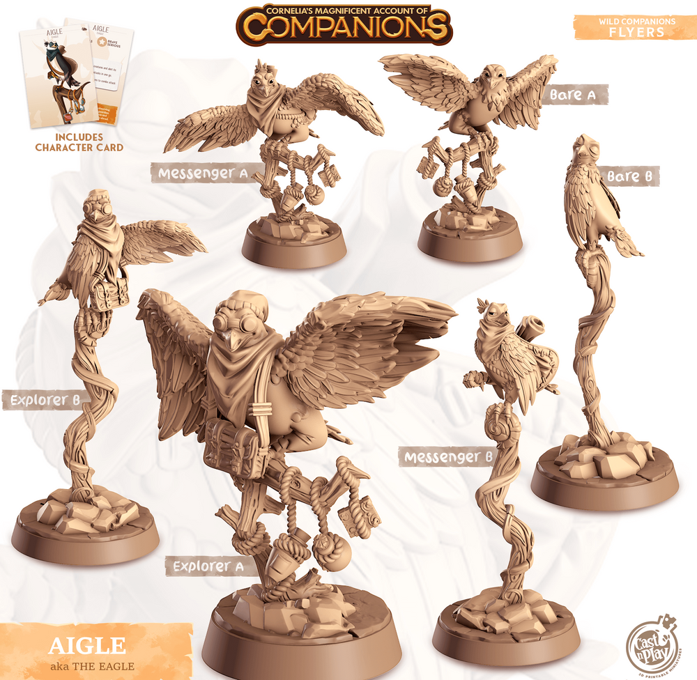 3D Printed Cast n Play Aigle - Eagle Companions 28mm 32mm D&D (Online Only)