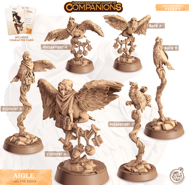 3D Printed Cast n Play Aigle - Eagle Companions 28mm 32mm D&D (Online Only)