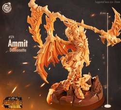 3D Printed Cast n Play Ammit Depths of Hell 28mm 32mm D&D (Online Only)