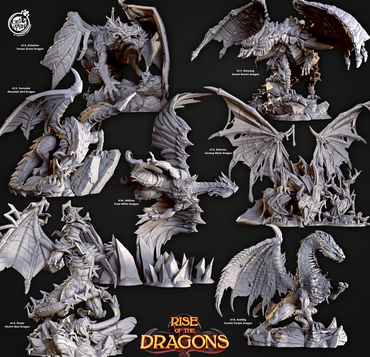 3D Printed Cast n Play Andelig Psychic Purple Dragon Rise of the Dragons 28 32mm D&D (Online Only)