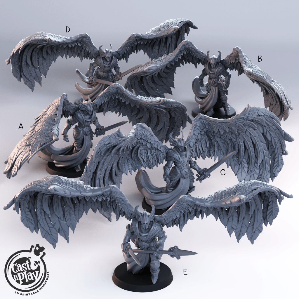 3D Printed Cast n Play Angel Justicar Set 28mm 32mm D&D (Online Only)
