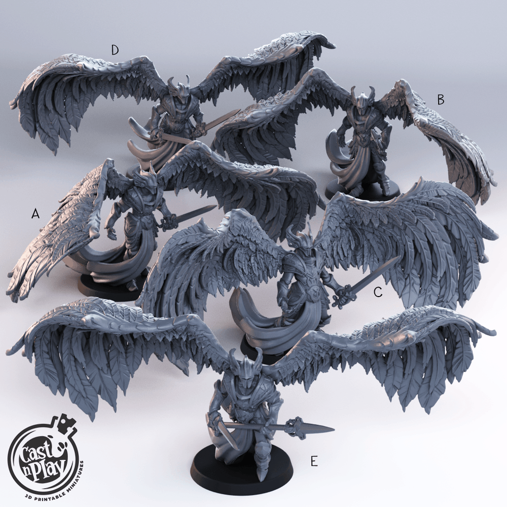 3D Printed Cast n Play Angel Justicar Set 28mm 32mm D&D (Online Only)