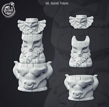 3D Printed Cast n Play Animal Totems 28mm 32mm D&D (Online Only)