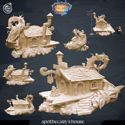 3D Printed Cast n Play Apothecary's House Kingdom Of Thamarya 28mm 32mm D&D (Online Only)