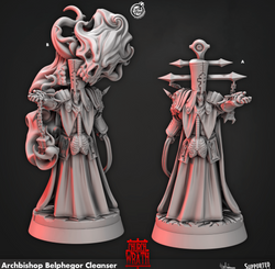 3D Printed Cast n Play Archbishop Belphegor Cleanser Church of Wrath 28mm 32mm D&D (Online Only)
