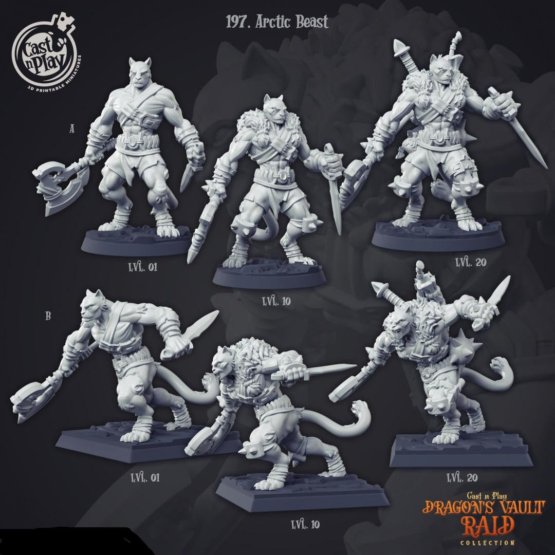3D Printed Cast n Play Arctic Beast Dragons Hoard 28mm 32mm D&D (Online Only)