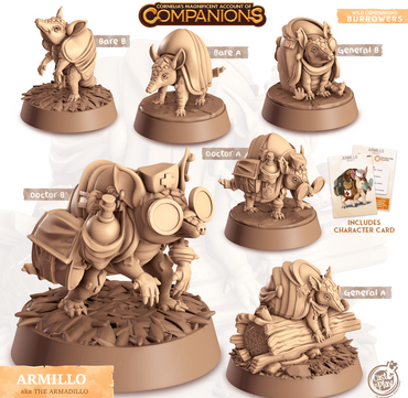 3D Printed Cast n Play Armillo - Armadillo Companions 28mm 32mm D&D (Online Only)