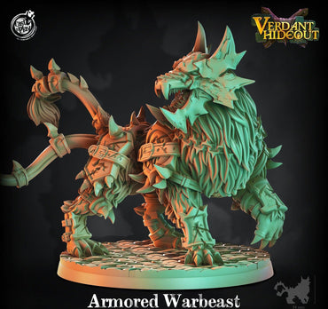 3D Printed Cast n Play Armored Warbeast Verdant Hideout 28mm 32mm D&D (Online Only)
